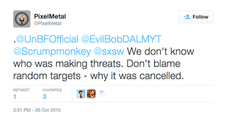 Illustration for article titled SXSW Cancels Online Harassment, GamerGate Panels Due To Unspecified Threats